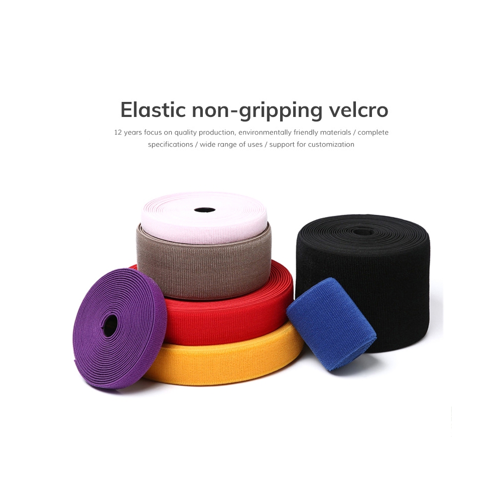 Elastic non-gripping velcro