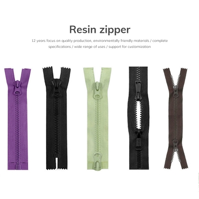 Resin zipper